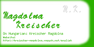magdolna kreischer business card